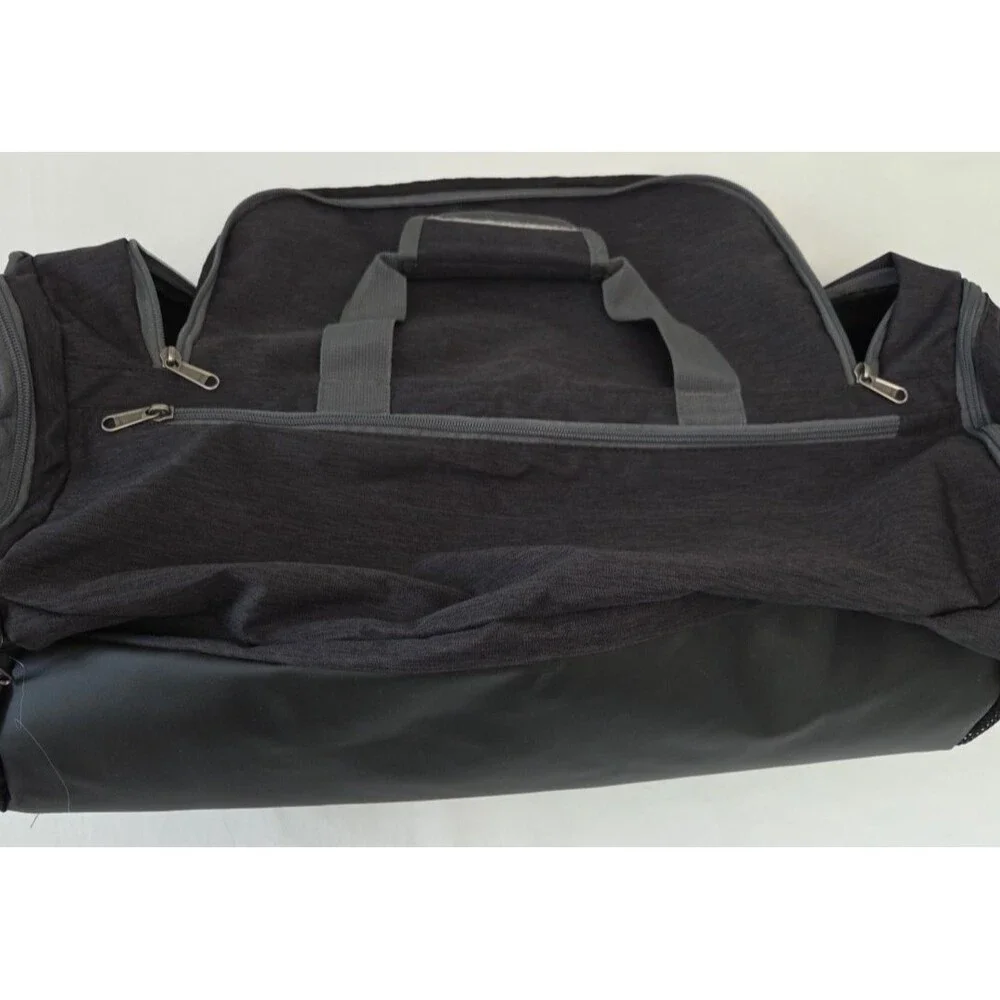 Canway Gym Duffel Bag Travel Sports Bag Carry On Overnight Black Redbmulti...